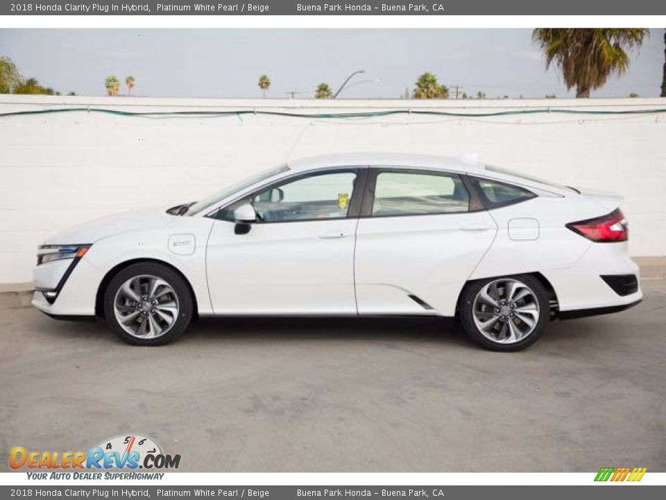 2018 Honda Clarity Plug In Hybrid Platinum White Pearl / Beige Photo #8