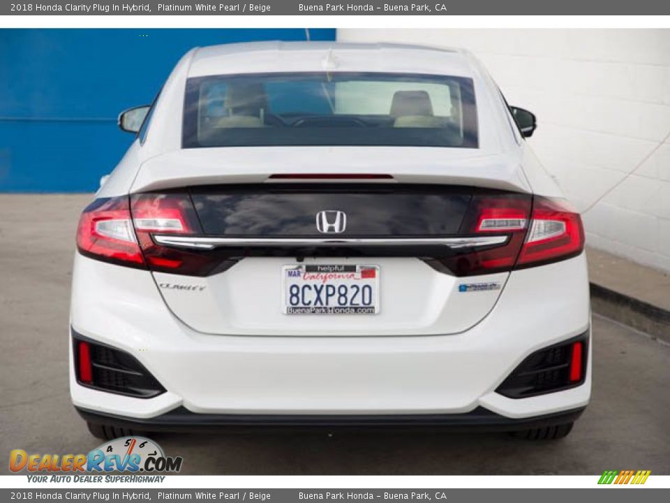 2018 Honda Clarity Plug In Hybrid Platinum White Pearl / Beige Photo #9