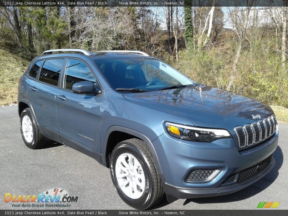 2021 Jeep Cherokee Latitude 4x4 Slate Blue Pearl / Black Photo #4