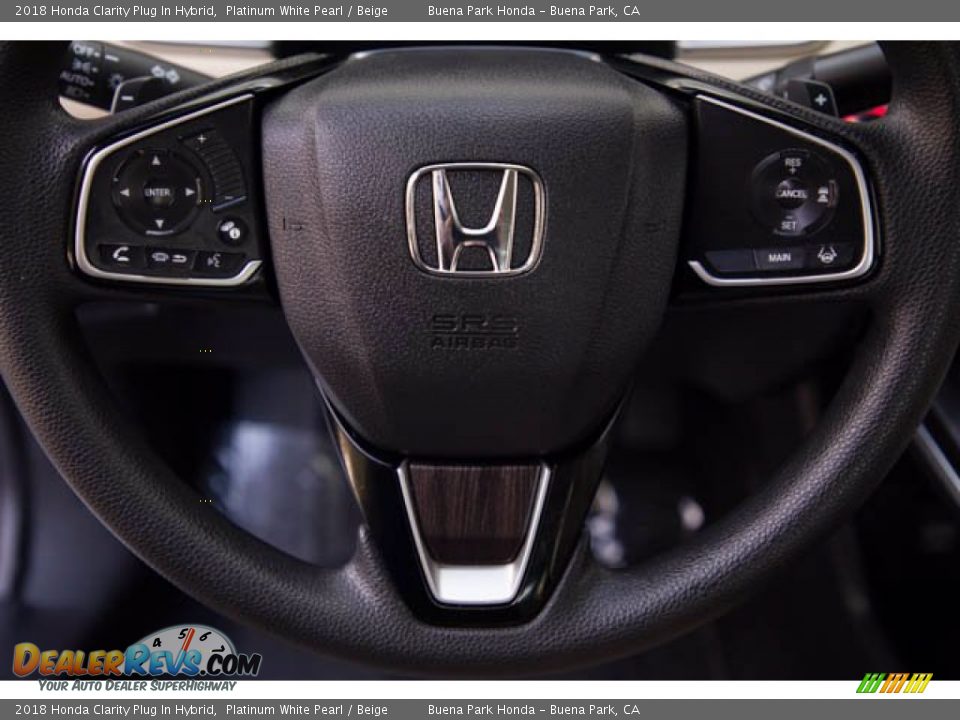 2018 Honda Clarity Plug In Hybrid Platinum White Pearl / Beige Photo #13