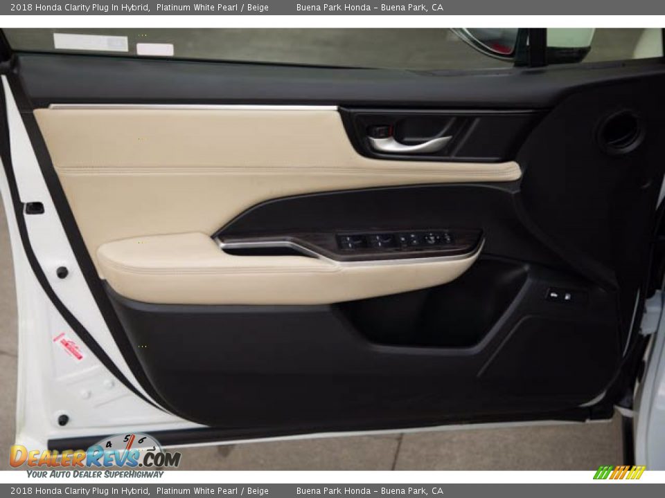 2018 Honda Clarity Plug In Hybrid Platinum White Pearl / Beige Photo #30