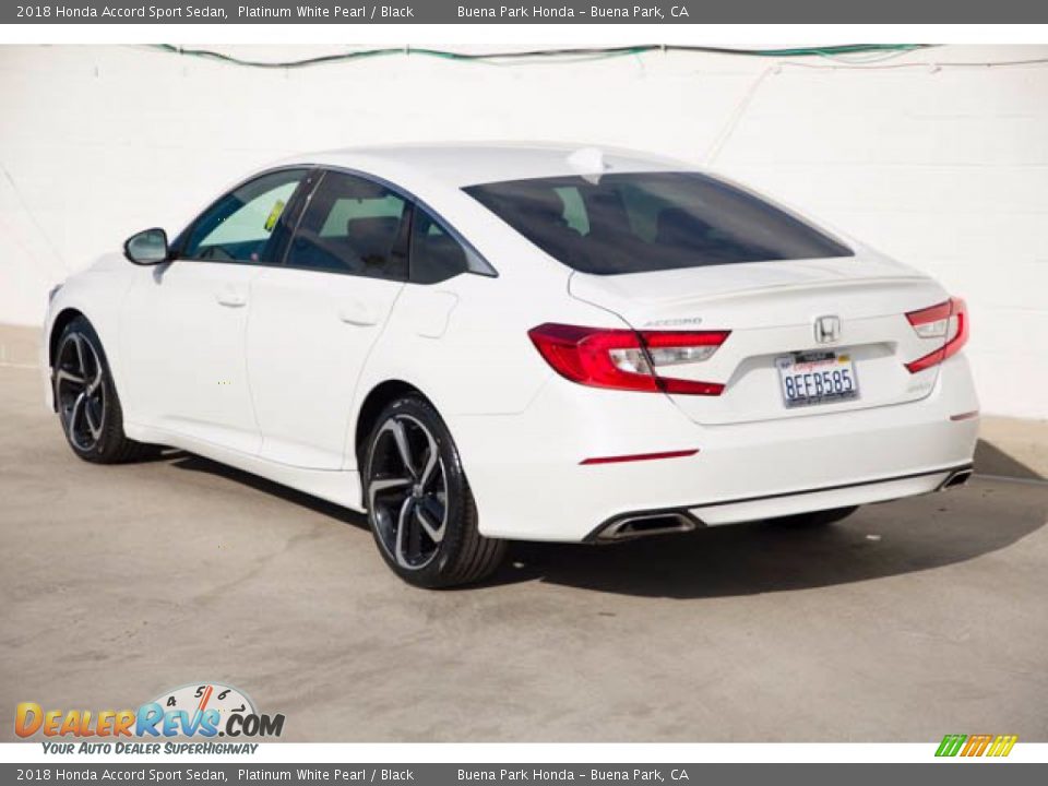 2018 Honda Accord Sport Sedan Platinum White Pearl / Black Photo #2