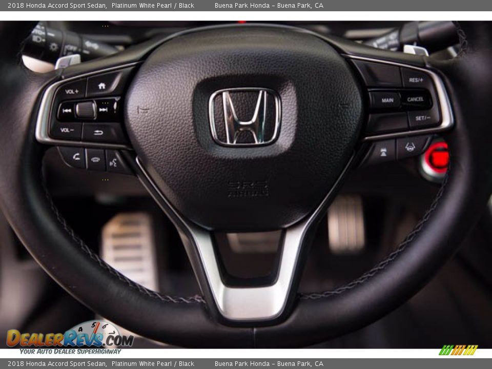 2018 Honda Accord Sport Sedan Platinum White Pearl / Black Photo #13