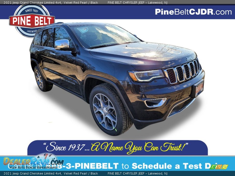 2021 Jeep Grand Cherokee Limited 4x4 Velvet Red Pearl / Black Photo #1