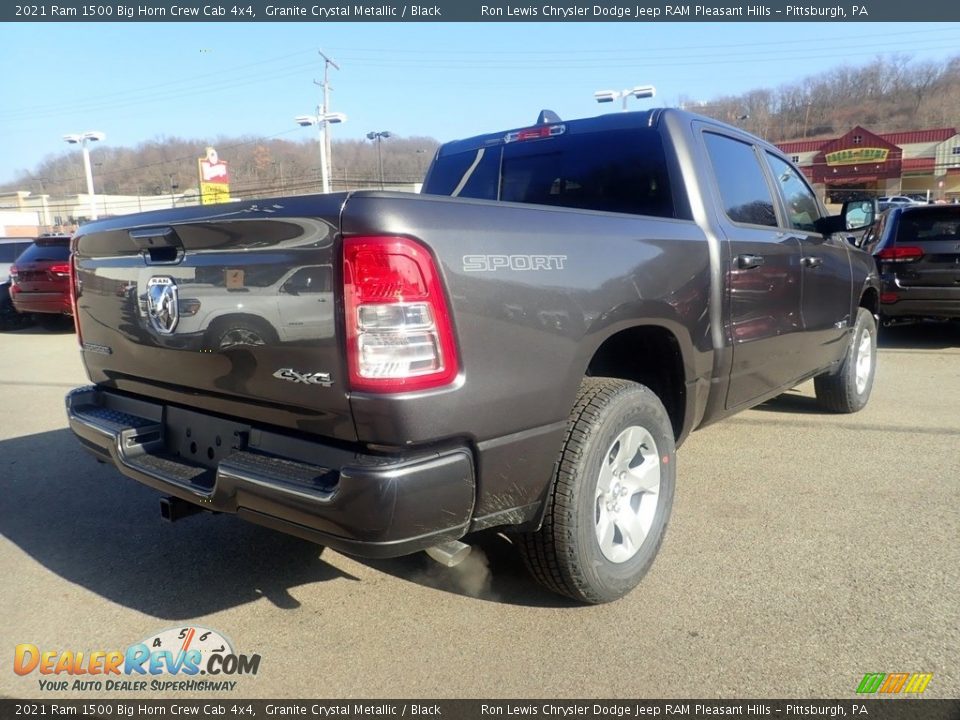 2021 Ram 1500 Big Horn Crew Cab 4x4 Granite Crystal Metallic / Black Photo #5