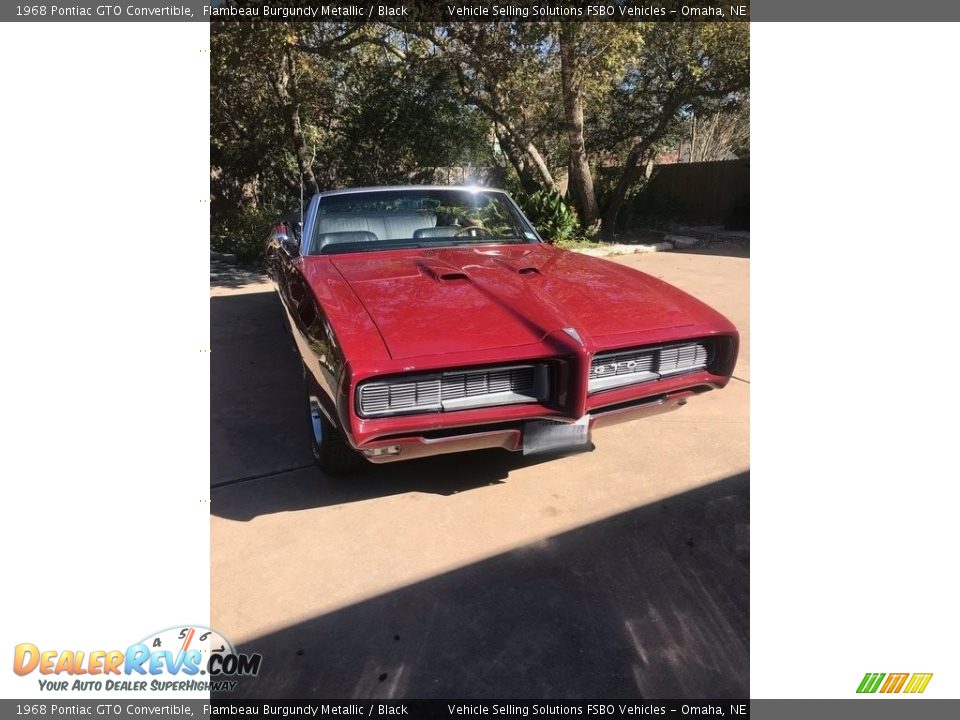 Flambeau Burgundy Metallic 1968 Pontiac GTO Convertible Photo #2