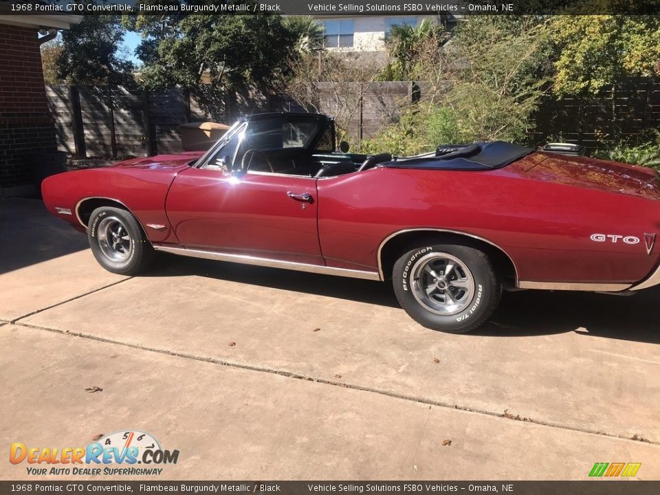 Flambeau Burgundy Metallic 1968 Pontiac GTO Convertible Photo #3