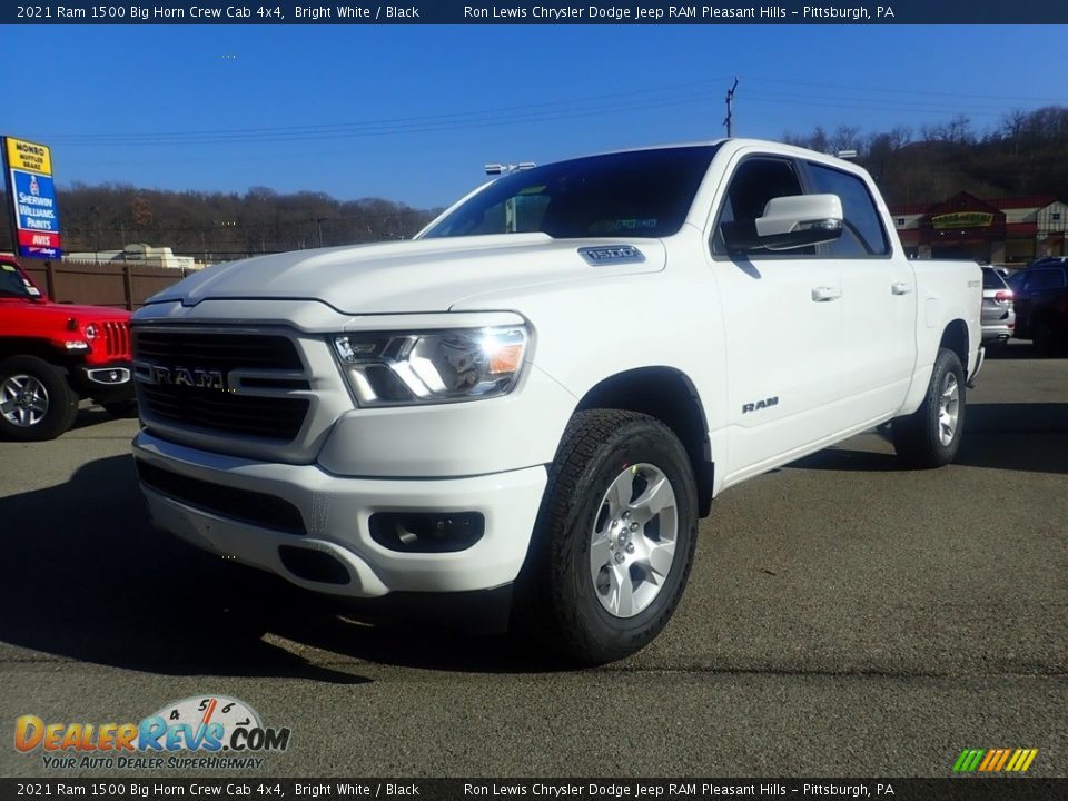 2021 Ram 1500 Big Horn Crew Cab 4x4 Bright White / Black Photo #1