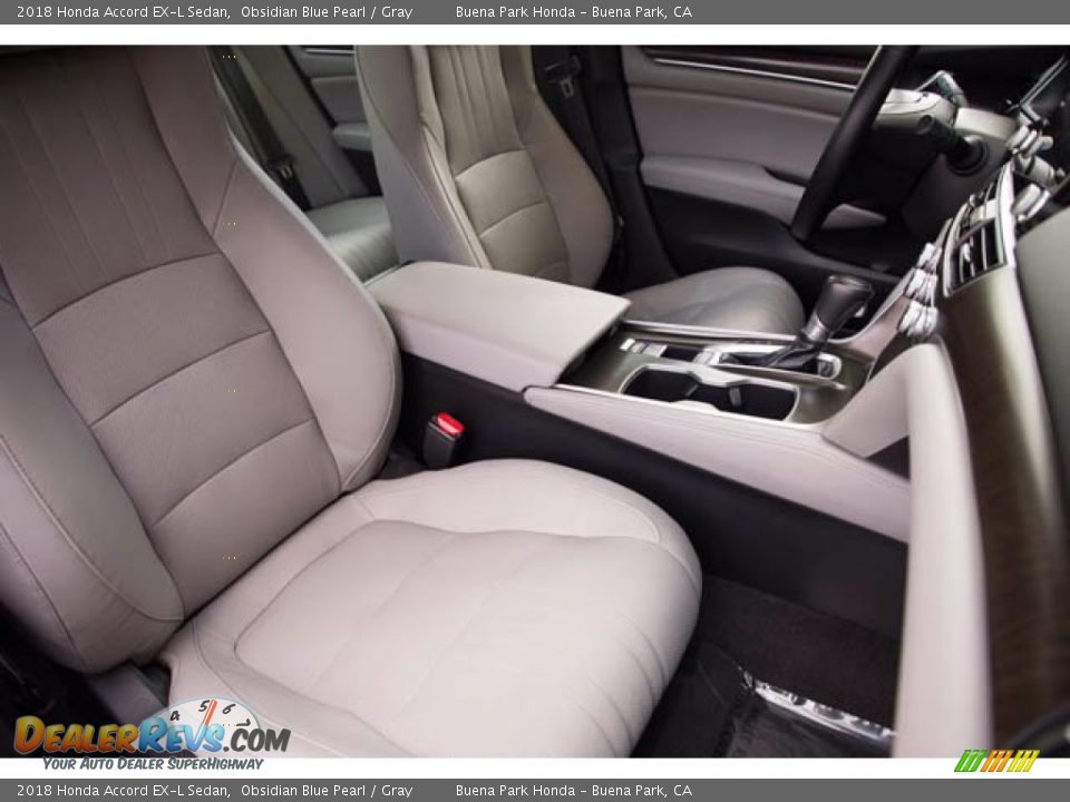 2018 Honda Accord EX-L Sedan Obsidian Blue Pearl / Gray Photo #25
