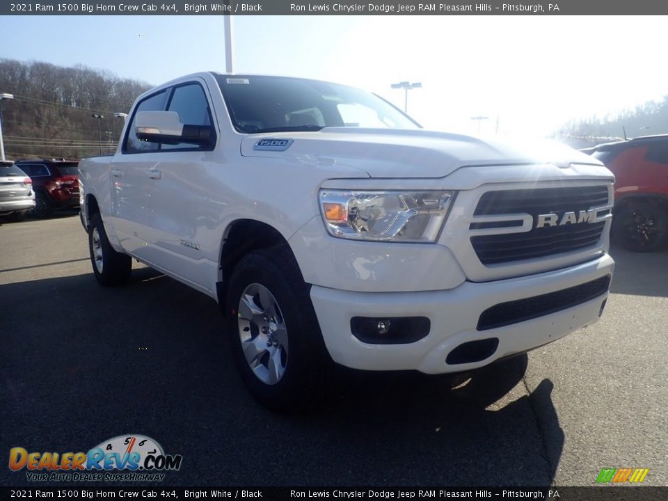 2021 Ram 1500 Big Horn Crew Cab 4x4 Bright White / Black Photo #3