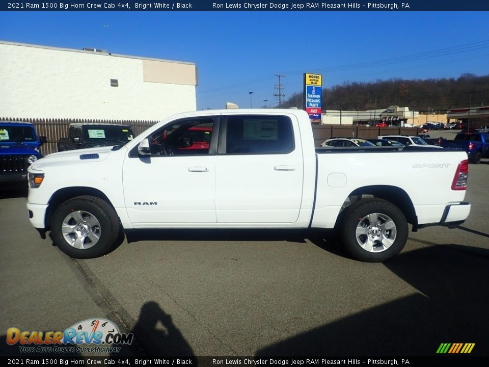 2021 Ram 1500 Big Horn Crew Cab 4x4 Bright White / Black Photo #6