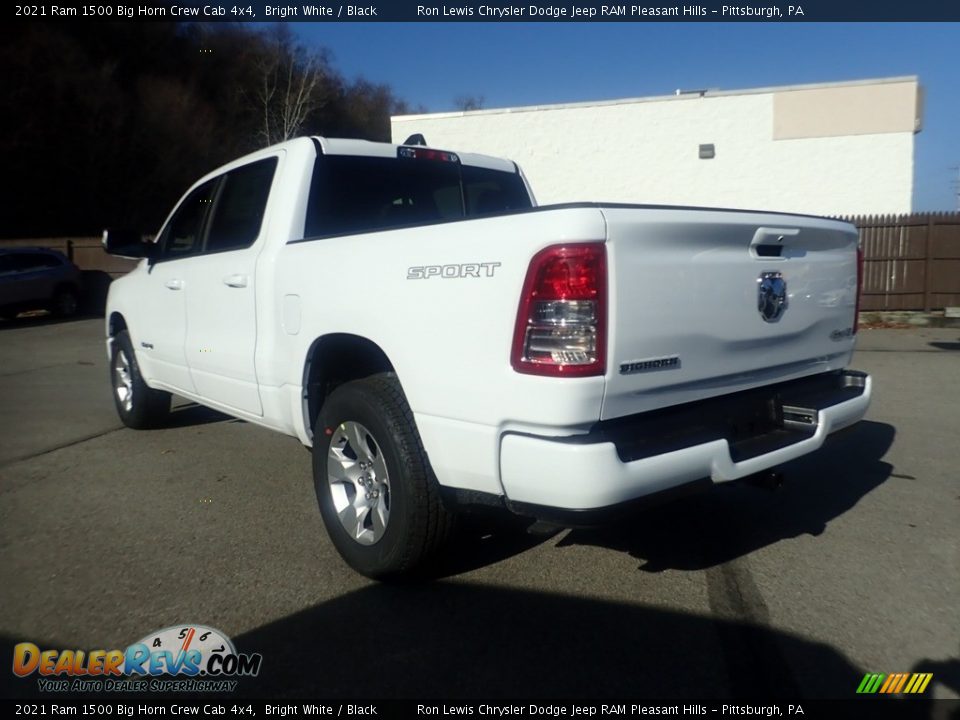 2021 Ram 1500 Big Horn Crew Cab 4x4 Bright White / Black Photo #7