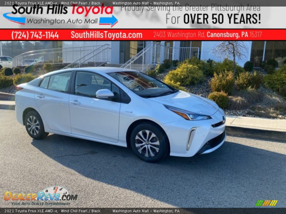 2021 Toyota Prius XLE AWD-e Wind Chill Pearl / Black Photo #1