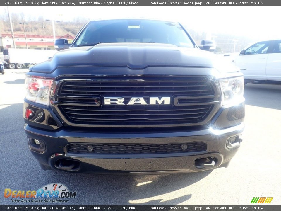 2021 Ram 1500 Big Horn Crew Cab 4x4 Diamond Black Crystal Pearl / Black Photo #2