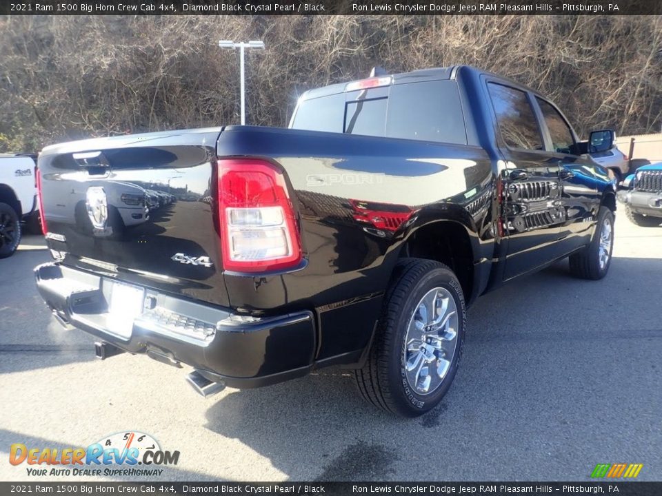 2021 Ram 1500 Big Horn Crew Cab 4x4 Diamond Black Crystal Pearl / Black Photo #5
