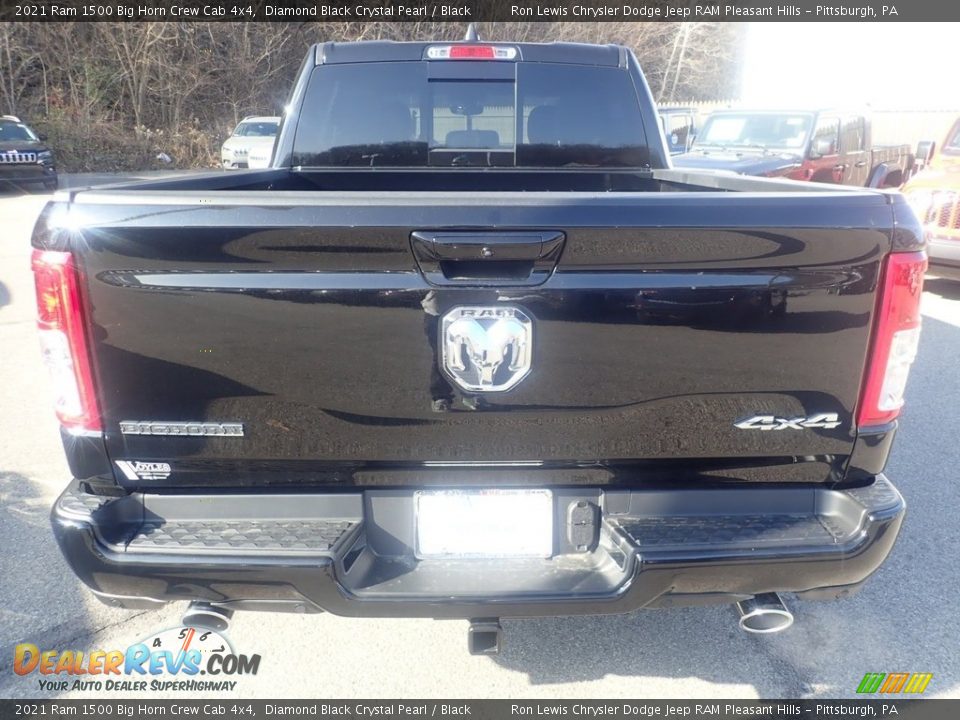 2021 Ram 1500 Big Horn Crew Cab 4x4 Diamond Black Crystal Pearl / Black Photo #8