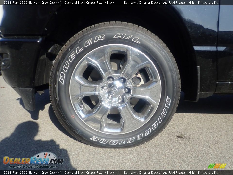2021 Ram 1500 Big Horn Crew Cab 4x4 Diamond Black Crystal Pearl / Black Photo #15