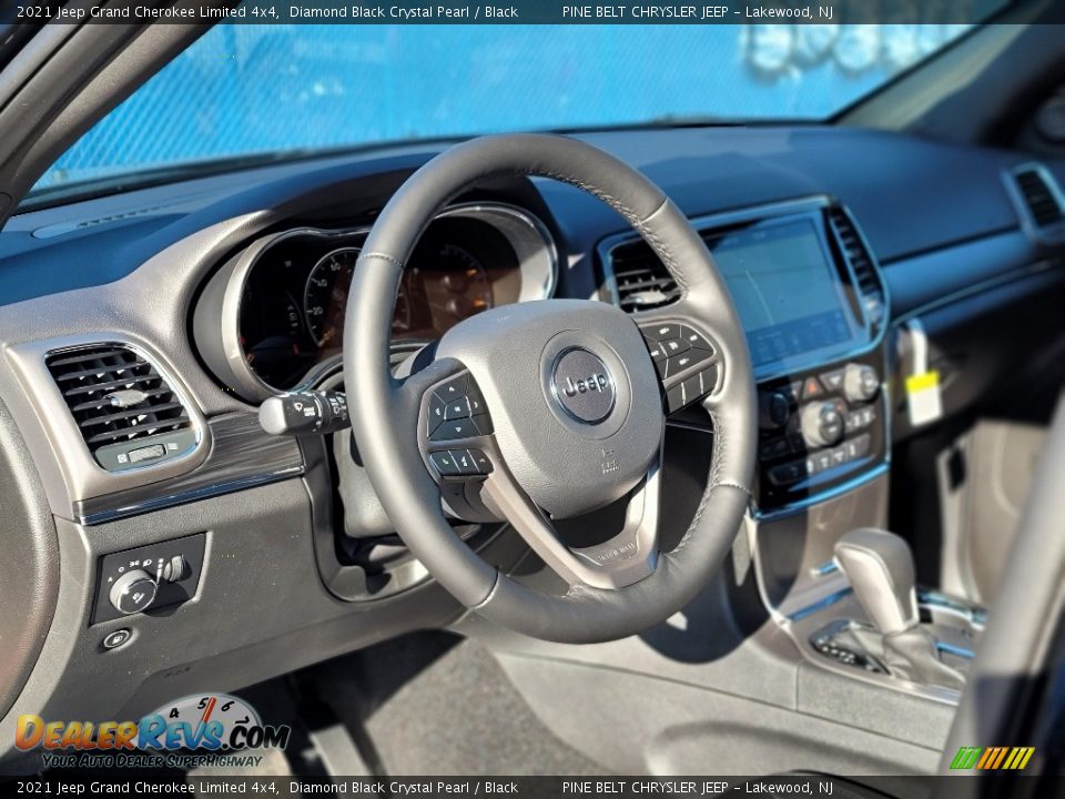 2021 Jeep Grand Cherokee Limited 4x4 Diamond Black Crystal Pearl / Black Photo #12