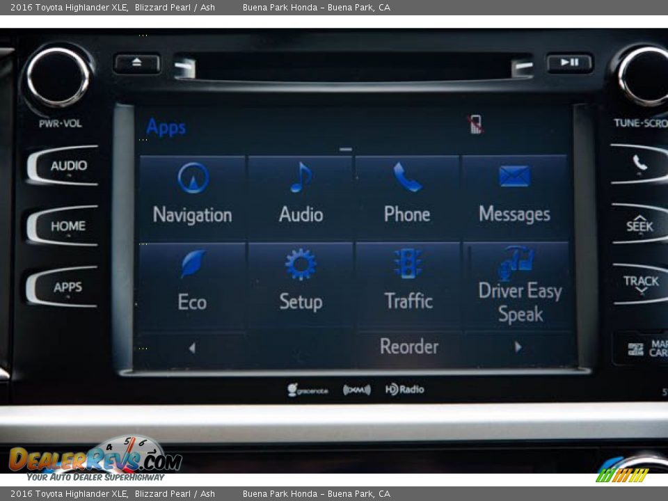 2016 Toyota Highlander XLE Blizzard Pearl / Ash Photo #29