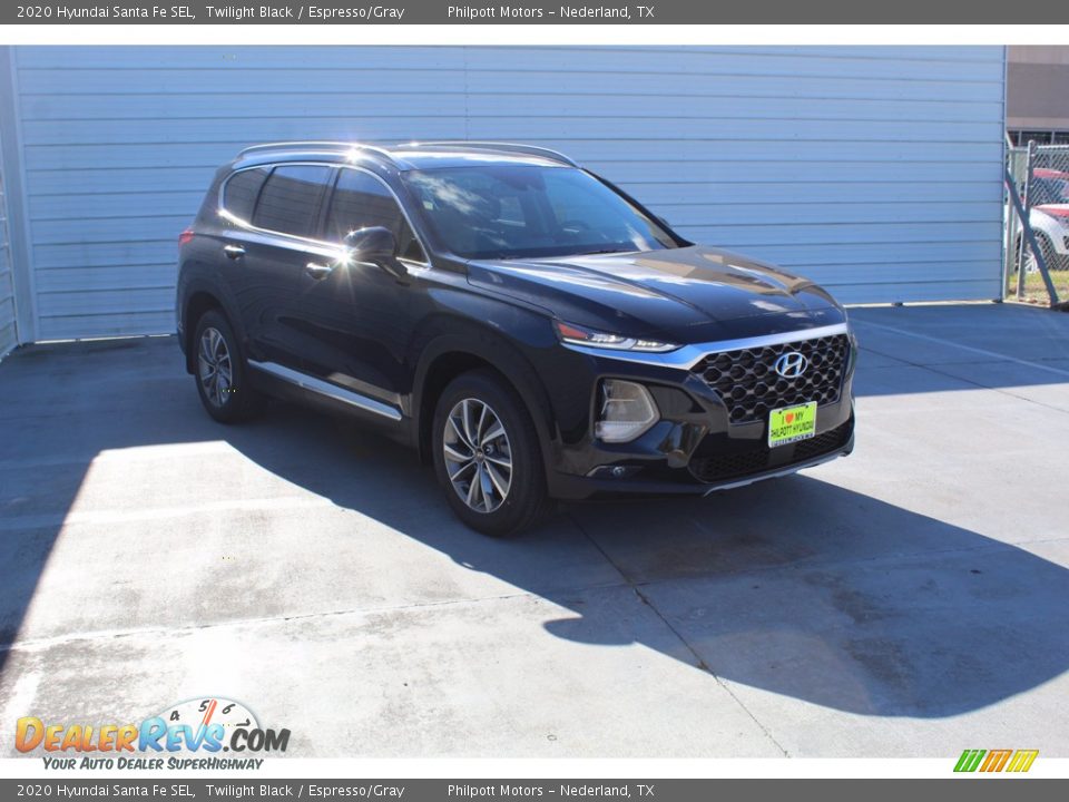 2020 Hyundai Santa Fe SEL Twilight Black / Espresso/Gray Photo #2