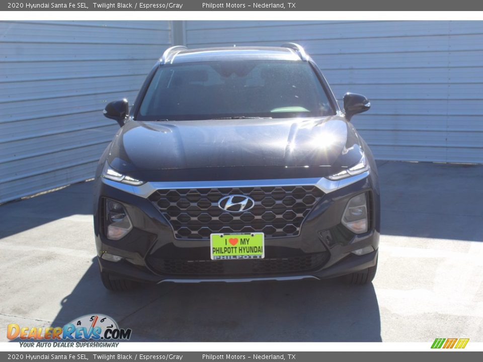 2020 Hyundai Santa Fe SEL Twilight Black / Espresso/Gray Photo #3
