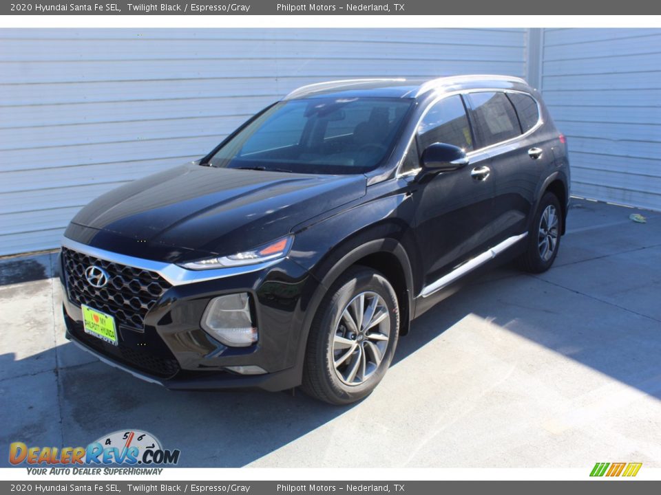 2020 Hyundai Santa Fe SEL Twilight Black / Espresso/Gray Photo #4