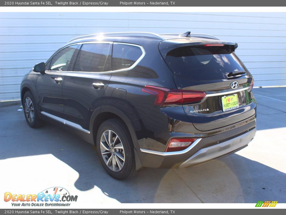 2020 Hyundai Santa Fe SEL Twilight Black / Espresso/Gray Photo #6