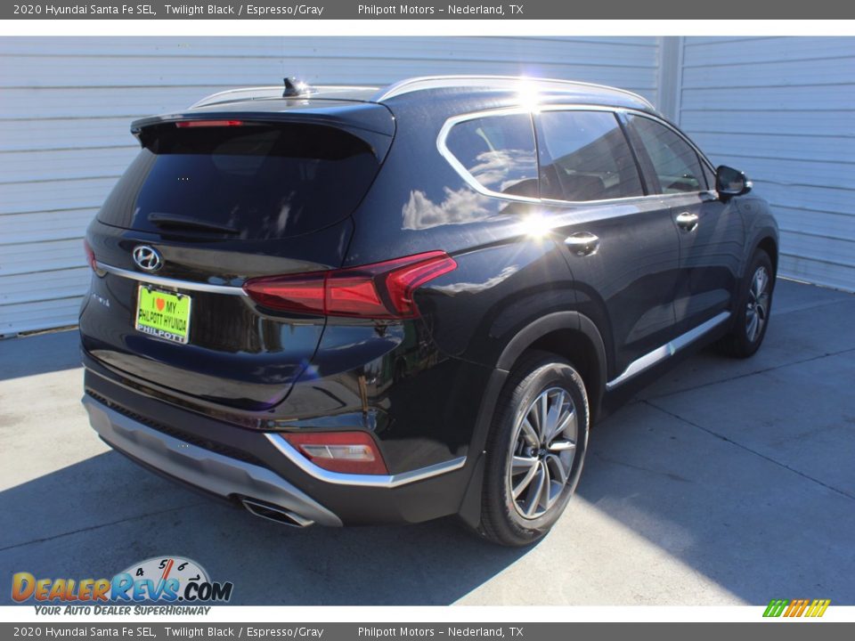 2020 Hyundai Santa Fe SEL Twilight Black / Espresso/Gray Photo #8