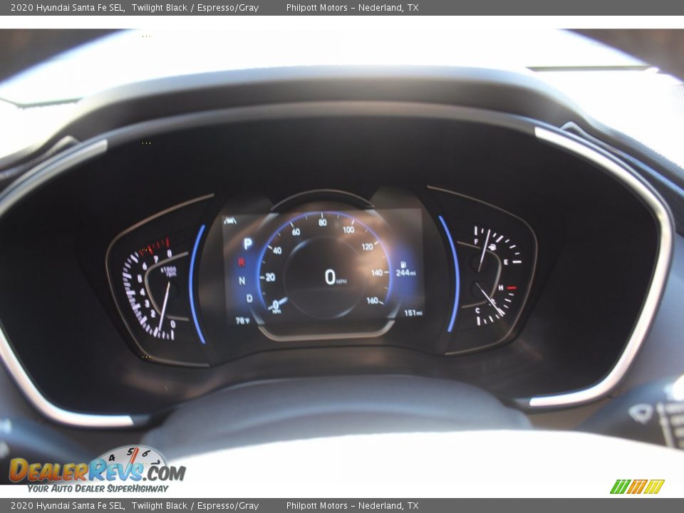 2020 Hyundai Santa Fe SEL Twilight Black / Espresso/Gray Photo #13