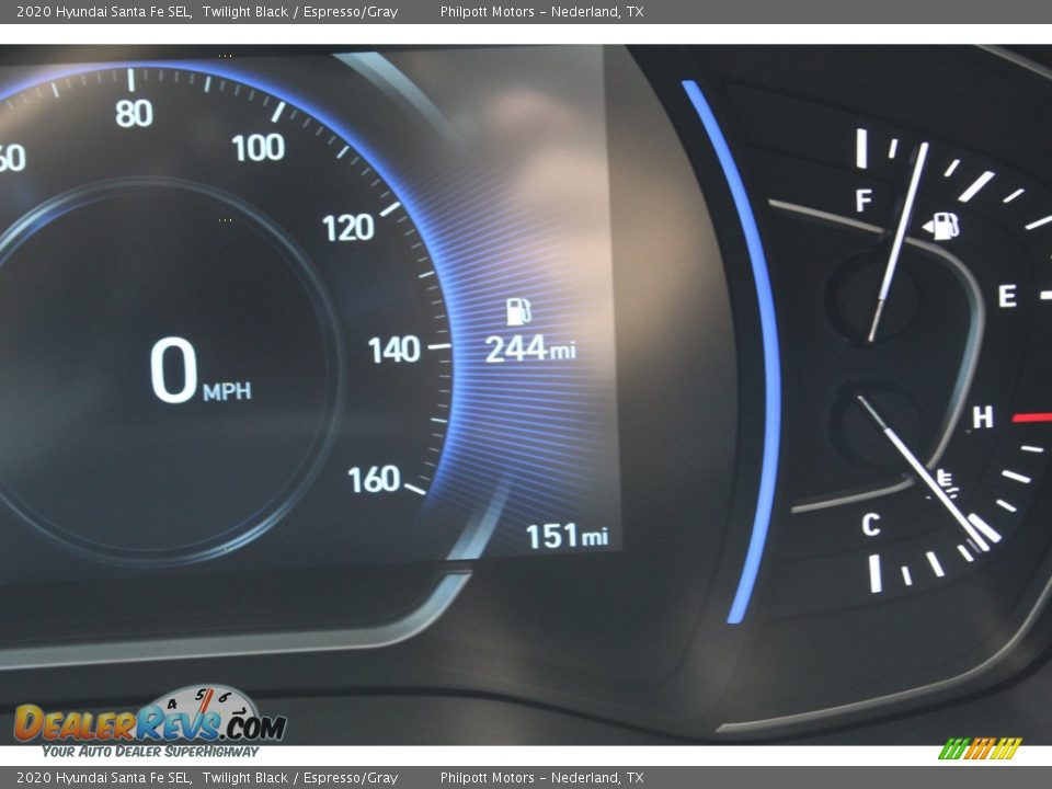 2020 Hyundai Santa Fe SEL Twilight Black / Espresso/Gray Photo #14
