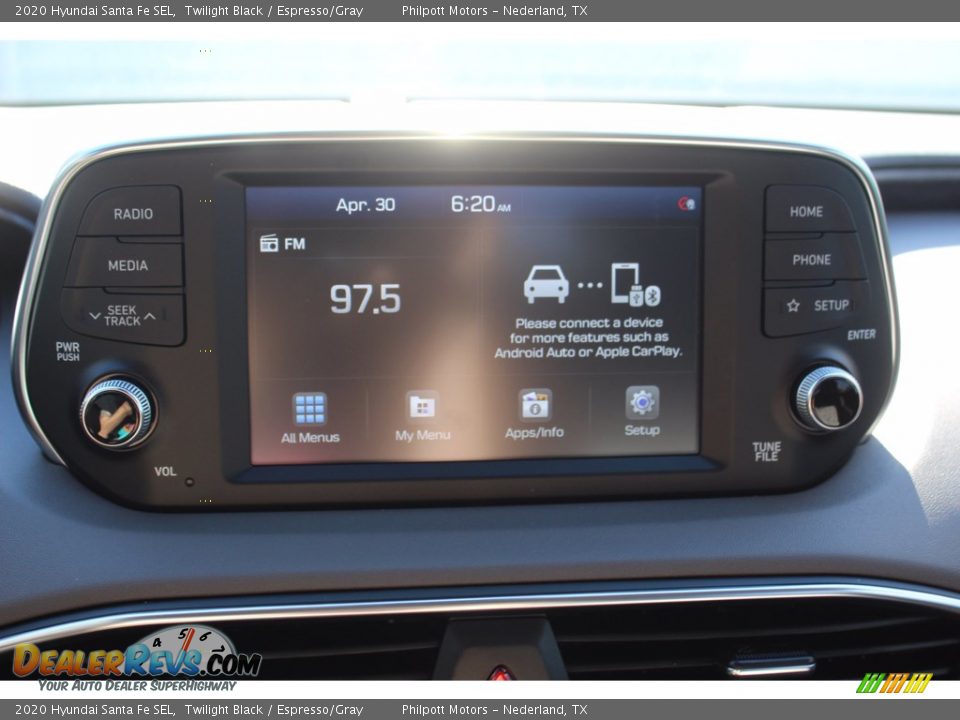 2020 Hyundai Santa Fe SEL Twilight Black / Espresso/Gray Photo #15