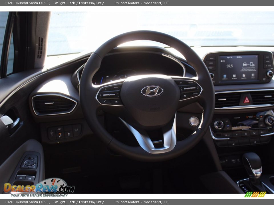 2020 Hyundai Santa Fe SEL Twilight Black / Espresso/Gray Photo #22