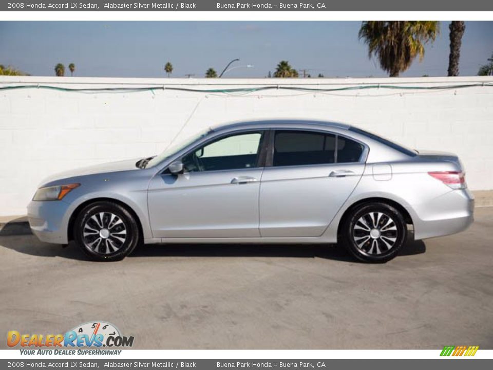 2008 Honda Accord LX Sedan Alabaster Silver Metallic / Black Photo #10