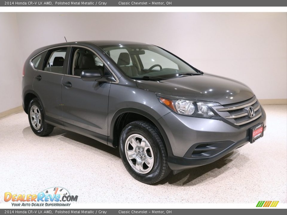 2014 Honda CR-V LX AWD Polished Metal Metallic / Gray Photo #1