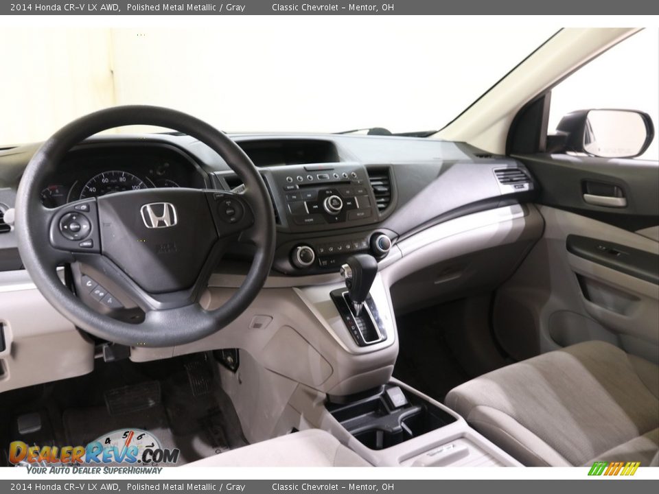 2014 Honda CR-V LX AWD Polished Metal Metallic / Gray Photo #7