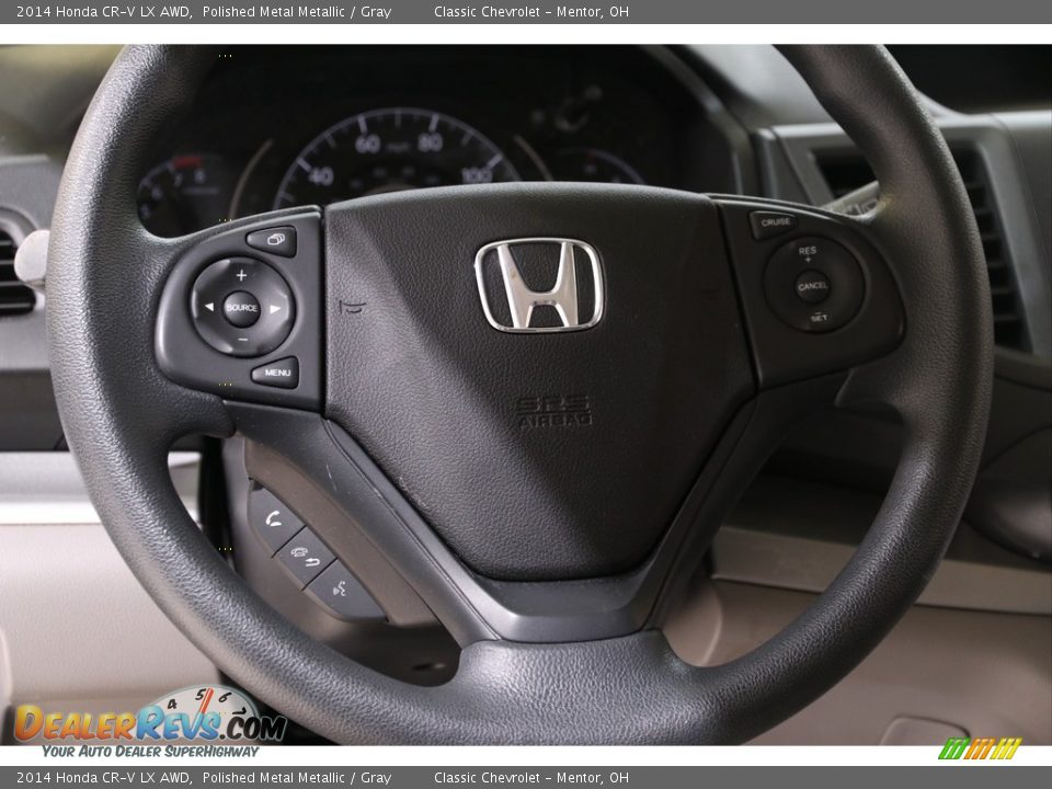 2014 Honda CR-V LX AWD Polished Metal Metallic / Gray Photo #8