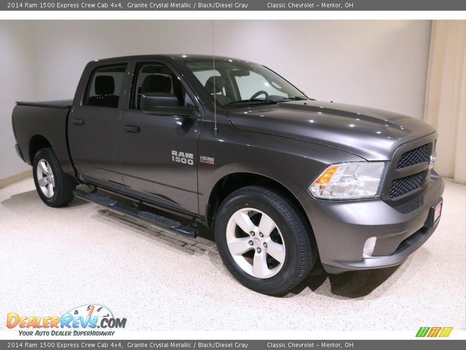 2014 Ram 1500 Express Crew Cab 4x4 Granite Crystal Metallic / Black/Diesel Gray Photo #1