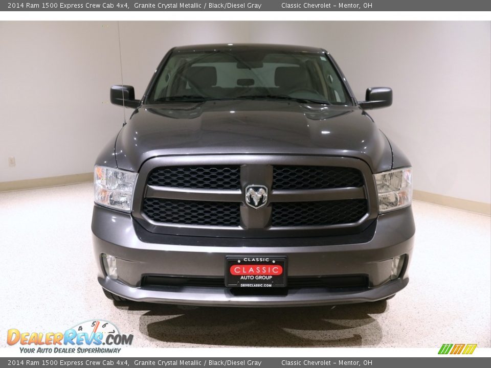 2014 Ram 1500 Express Crew Cab 4x4 Granite Crystal Metallic / Black/Diesel Gray Photo #2