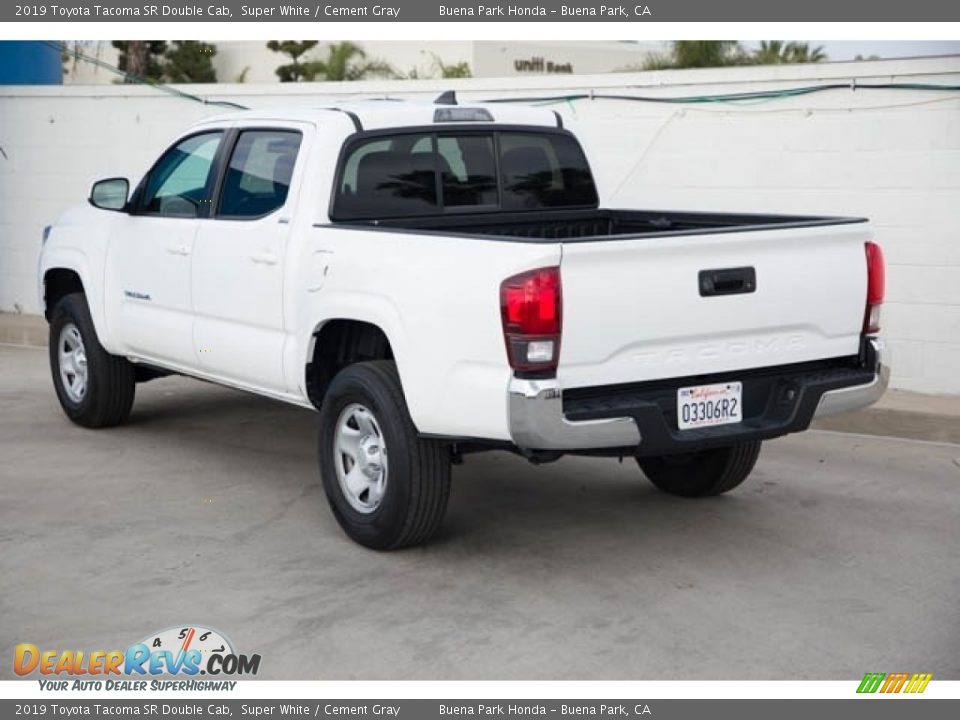 2019 Toyota Tacoma SR Double Cab Super White / Cement Gray Photo #2