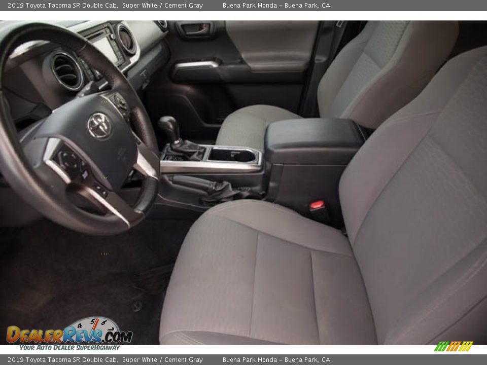 2019 Toyota Tacoma SR Double Cab Super White / Cement Gray Photo #3