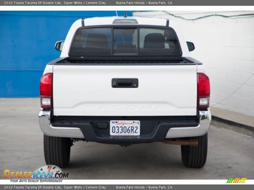 2019 Toyota Tacoma SR Double Cab Super White / Cement Gray Photo #9