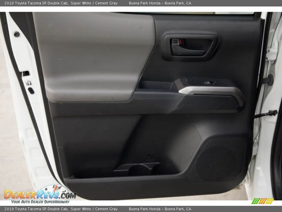 2019 Toyota Tacoma SR Double Cab Super White / Cement Gray Photo #26