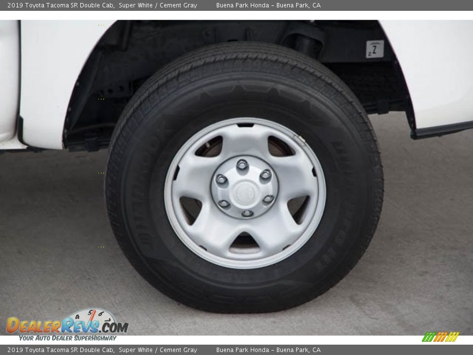 2019 Toyota Tacoma SR Double Cab Super White / Cement Gray Photo #30