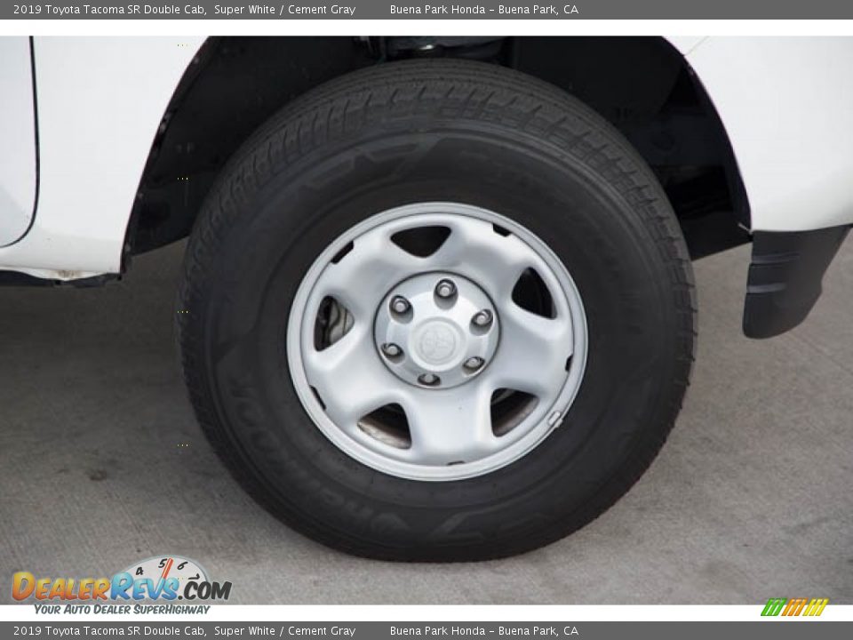 2019 Toyota Tacoma SR Double Cab Super White / Cement Gray Photo #32