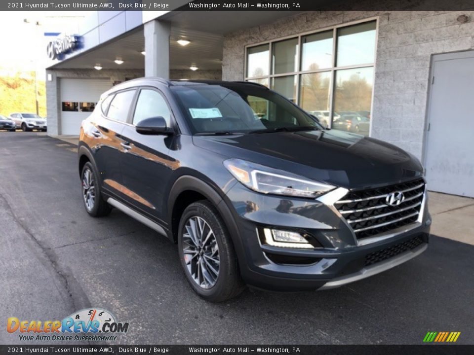 2021 Hyundai Tucson Ulitimate AWD Dusk Blue / Beige Photo #1