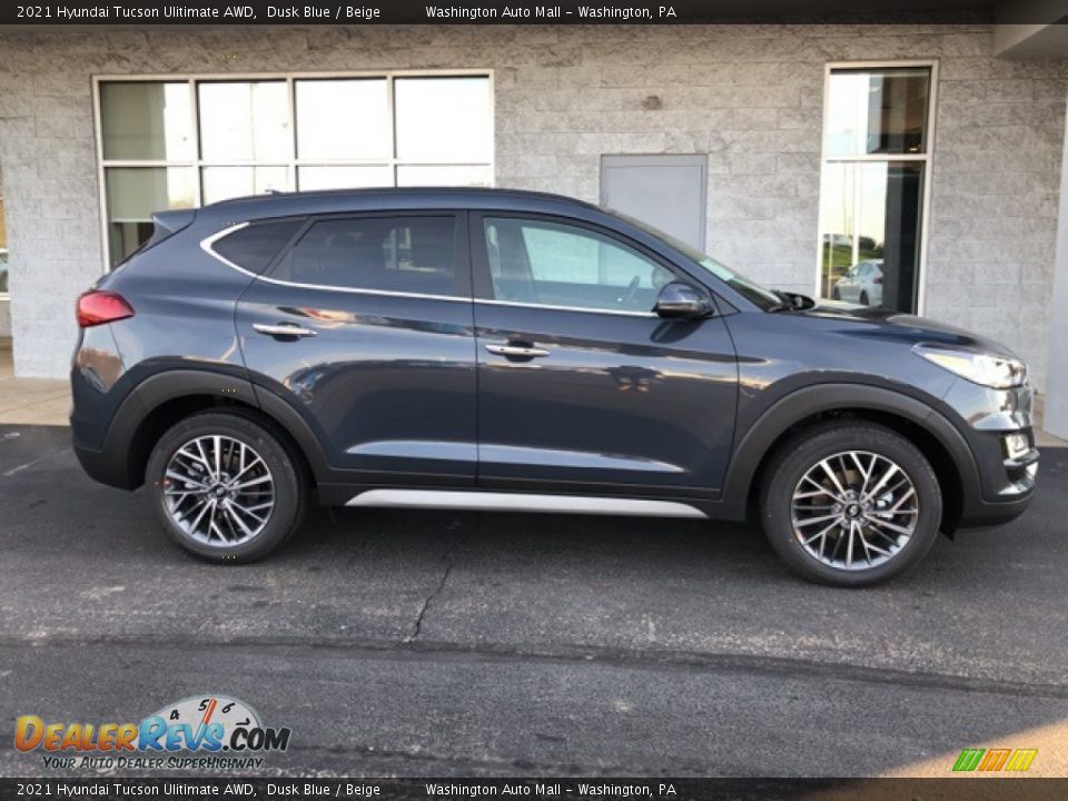 2021 Hyundai Tucson Ulitimate AWD Dusk Blue / Beige Photo #2