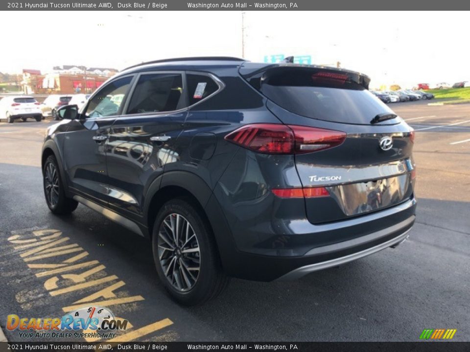 2021 Hyundai Tucson Ulitimate AWD Dusk Blue / Beige Photo #3