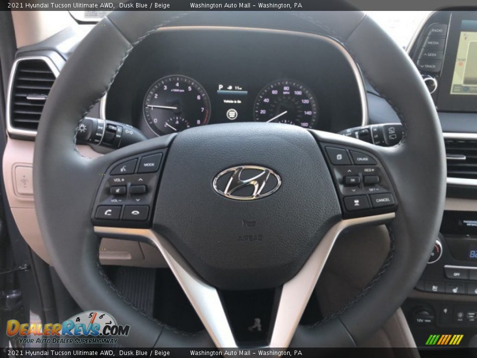 2021 Hyundai Tucson Ulitimate AWD Dusk Blue / Beige Photo #10