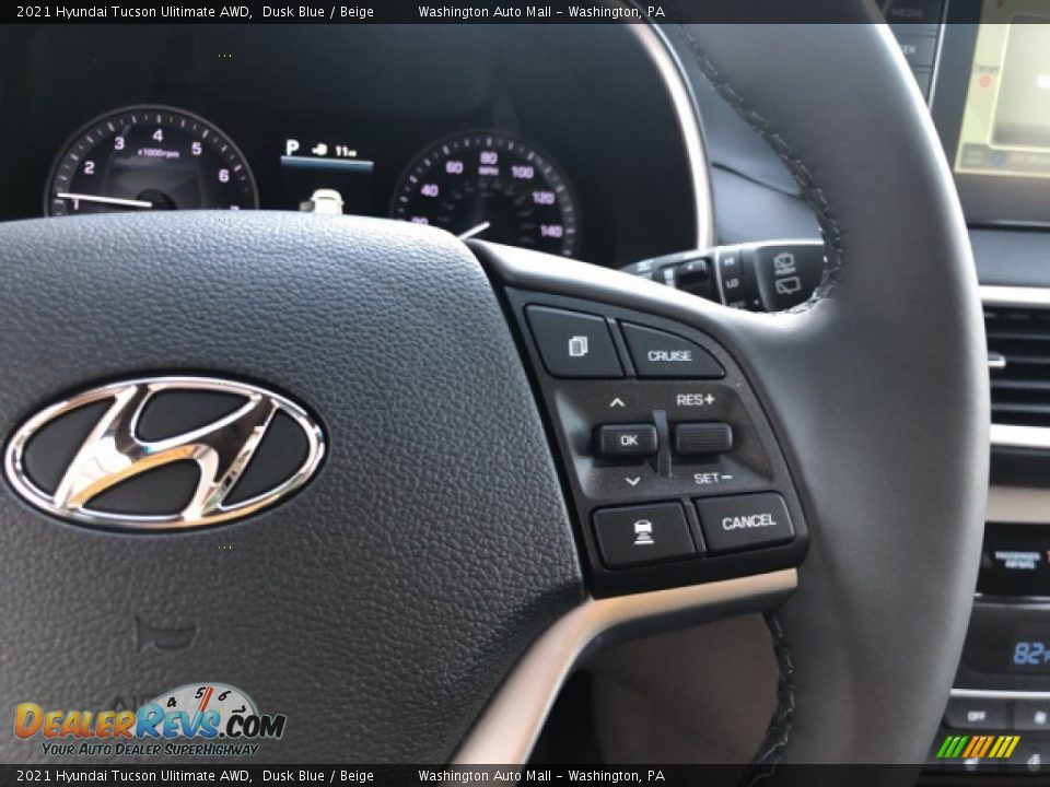 2021 Hyundai Tucson Ulitimate AWD Dusk Blue / Beige Photo #12