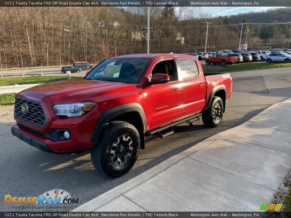 2021 Toyota Tacoma TRD Off Road Double Cab 4x4 Barcelona Red Metallic / TRD Cement/Black Photo #12